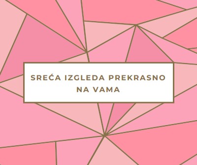 Sretan povrat pink modern-simple