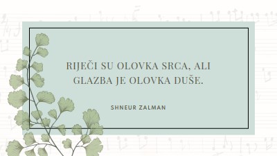 Glazbena teorija white vintage-botanical