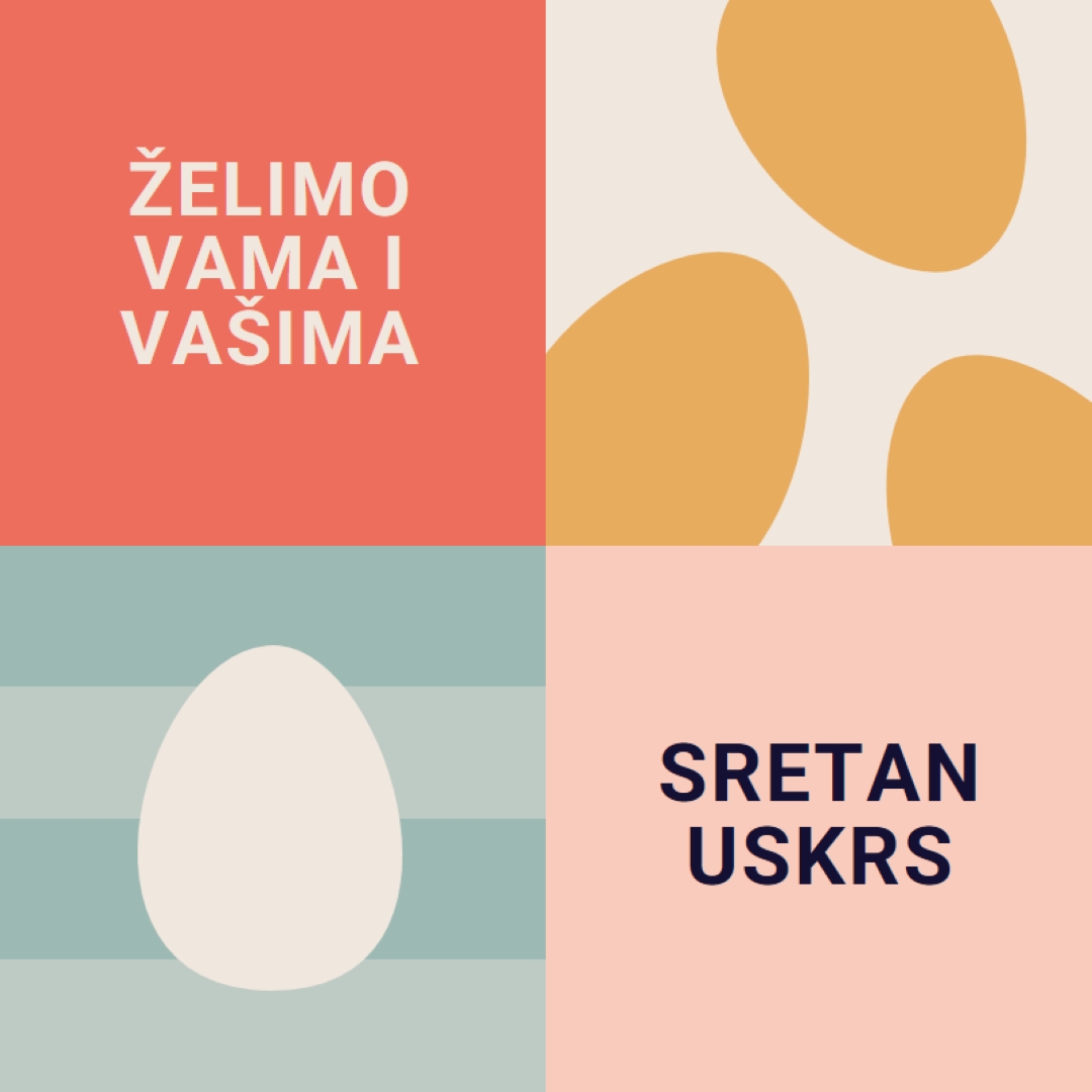 Sretan Uskrs vama i vašem orange modern-color-block