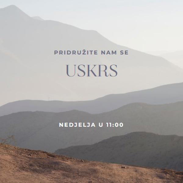 Pridružite nam se u Uskrsnu nedjelju gray modern-simple