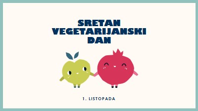 Sretan vegetarijanski dan white whimsical-line