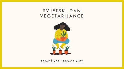 Svjetski vegetarijanski dan white modern-simple