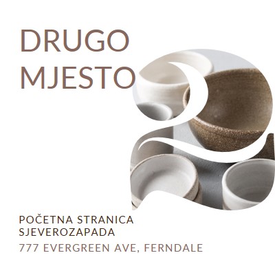 Drugo je mjesto otvoreno white modern-simple