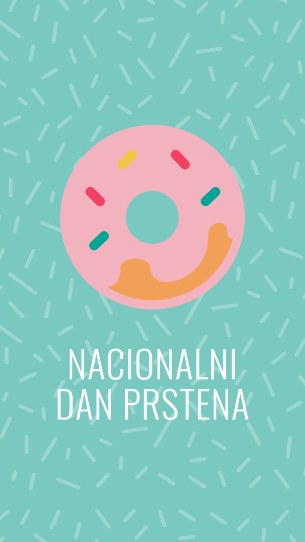 Yum it's National Donut Day blue modern-simple