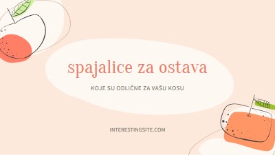 Zdrava kosa od kuće pink whimsical-line