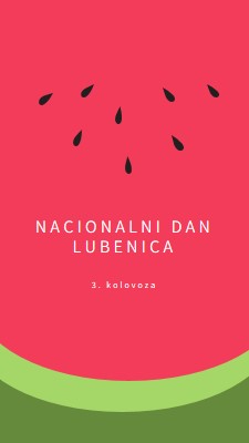 Nacionalni dan lubenice pink modern-simple