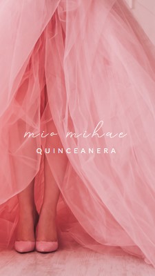 Quinceanera boje pink modern-simple