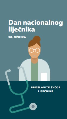 Dan nacionalnog liječnika blue modern-color-block