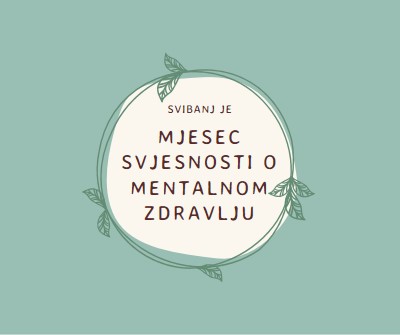 Poštuj svijest o mentalnom zdravlju green organic-simple