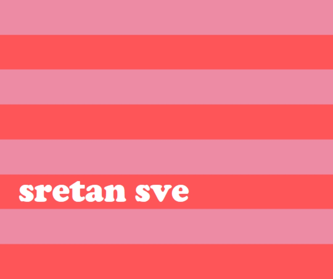 Sve je veselo pink modern-bold