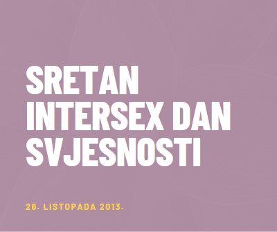 Sretan Dan svjesnosti Intersexa purple modern-bold