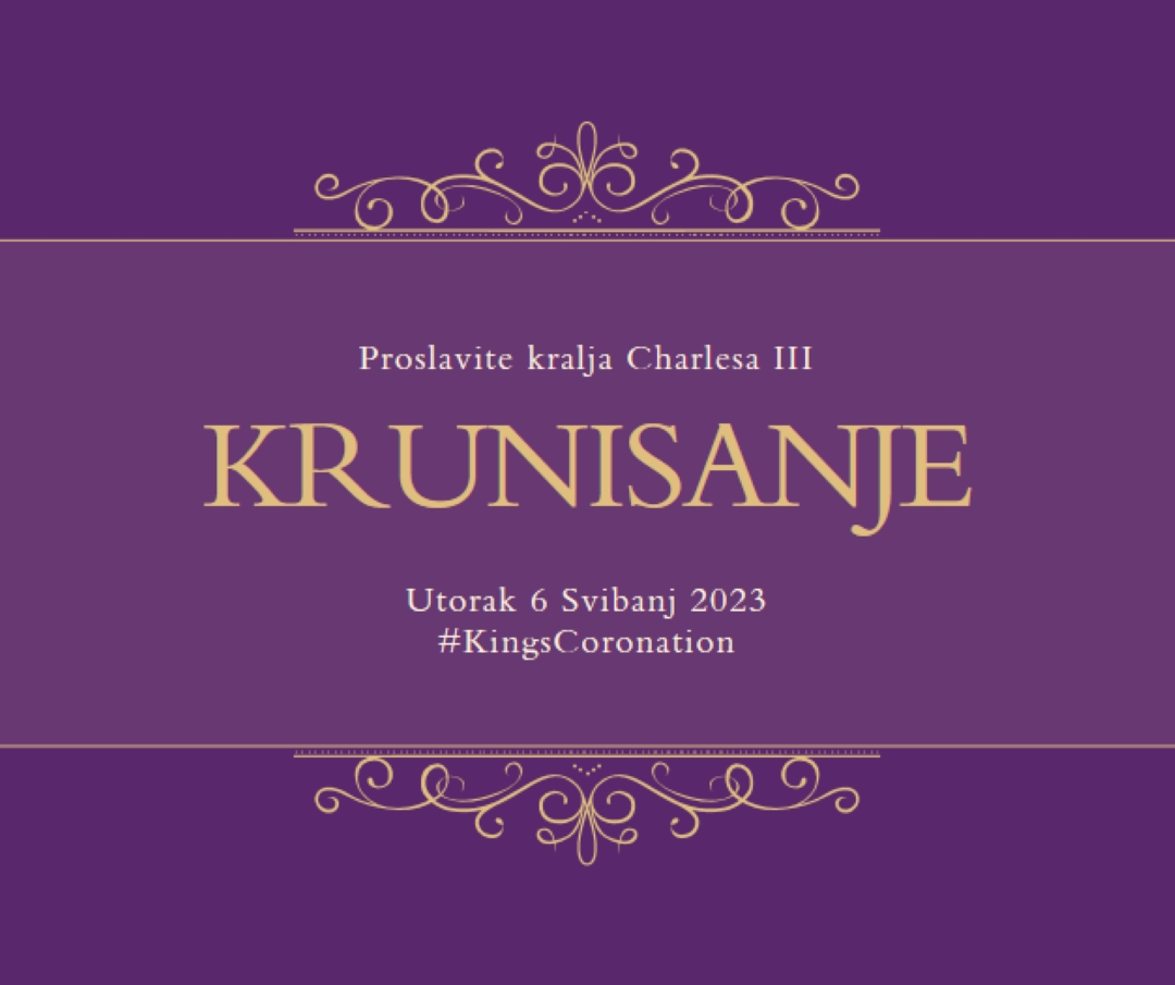 Kraljevska objava purple modern-simple