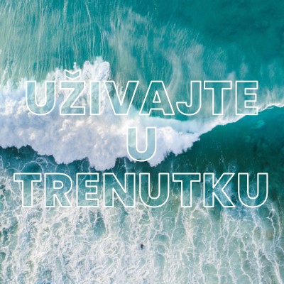 Uživajte u trenutku blue modern-simple