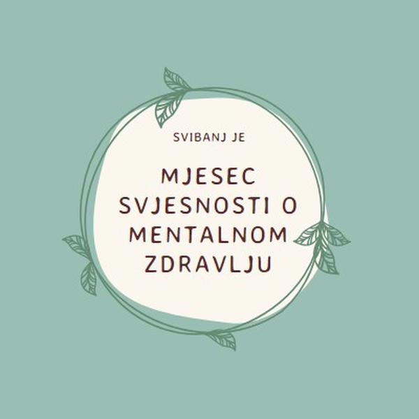 Poštuj svijest o mentalnom zdravlju green organic-simple