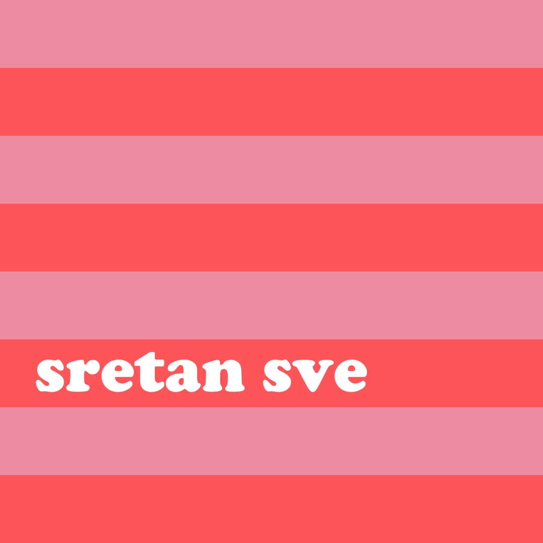 Sve je veselo pink modern-bold