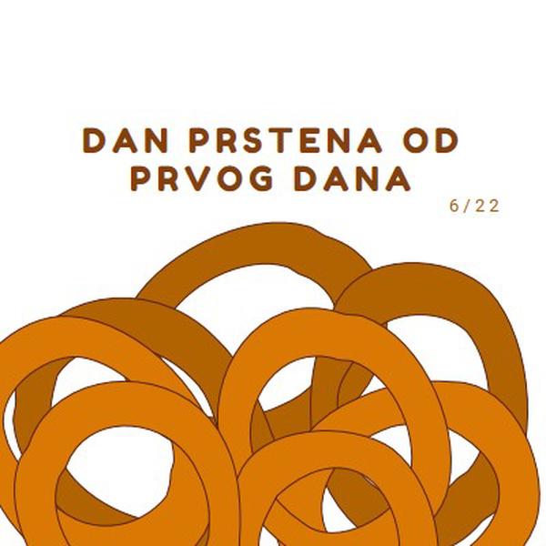 Prstenovi desetaka orange whimsical-line