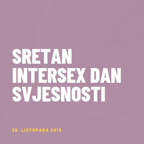 Sretan Dan svjesnosti Intersexa purple modern-bold