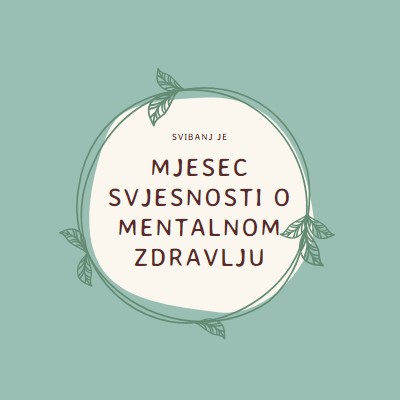 Poštuj svijest o mentalnom zdravlju green organic-simple