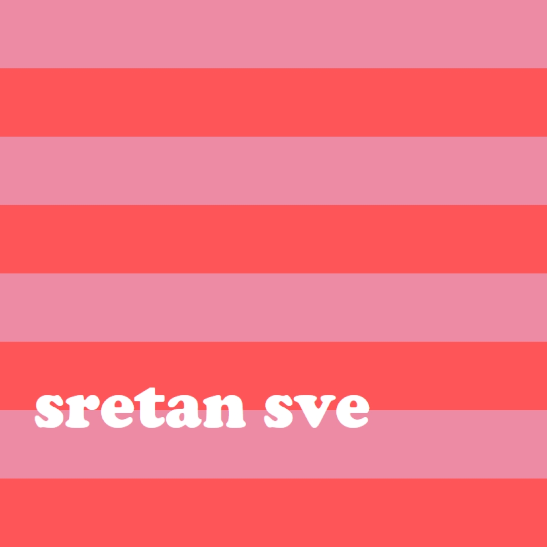 Sve je veselo pink modern-bold