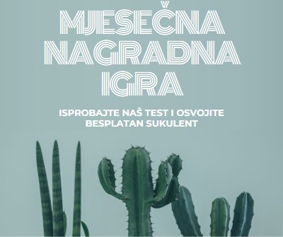 Test za mjesečne nagradne igre green modern-simple