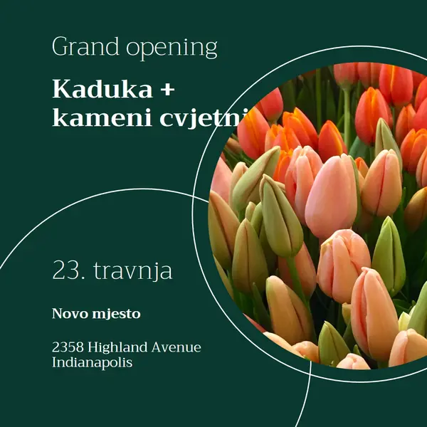 Cvjetni butik veliki otvor green modern-simple