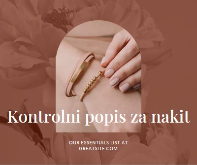 Kontrolni popis za nakit pink organic-boho