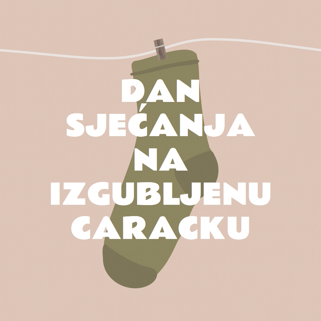 Dan sjećanja na izgubljenu socku brown whimsical-color-block