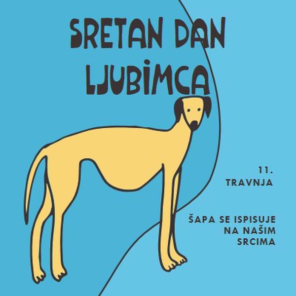 Šapa se ispisuje na našim srcima blue whimsical-line