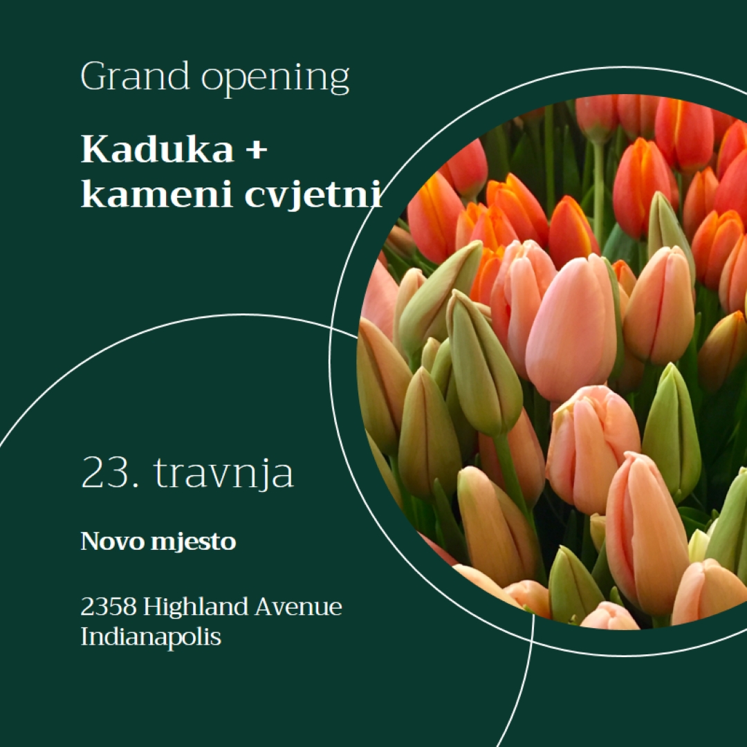 Cvjetni butik veliki otvor green modern-simple