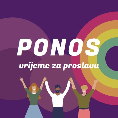 Proslava ponosa purple modern-bold