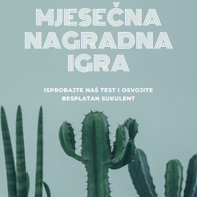 Test za mjesečne nagradne igre green modern-simple