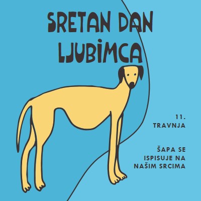 Šapa se ispisuje na našim srcima blue whimsical-line