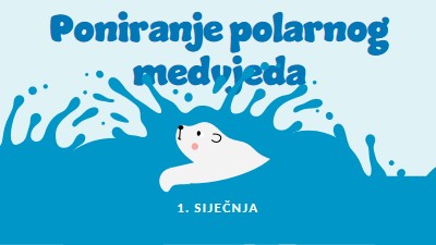 Sretan dan za poniranje polarnog medvjeda blue whimsical-color-block