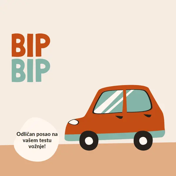 Beep beep! orange whimsical-color-block