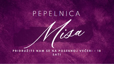 Pepelnica - misa purple modern-simple