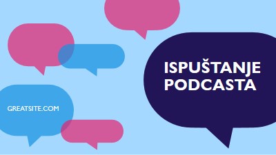 Podcast ispuštanje sada blue modern-color-block