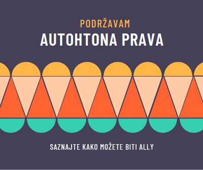 Podrška za autohtona prava blue modern-color-block