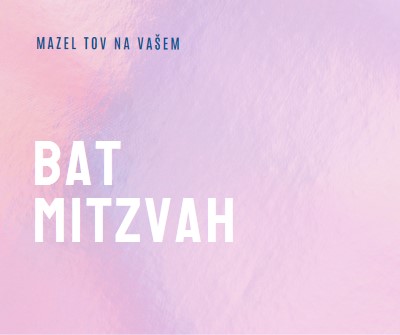 Slavimo vaše bat mitzvah pink modern-simple