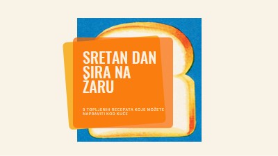 Sretan dan sira na žaru orange modern-bold