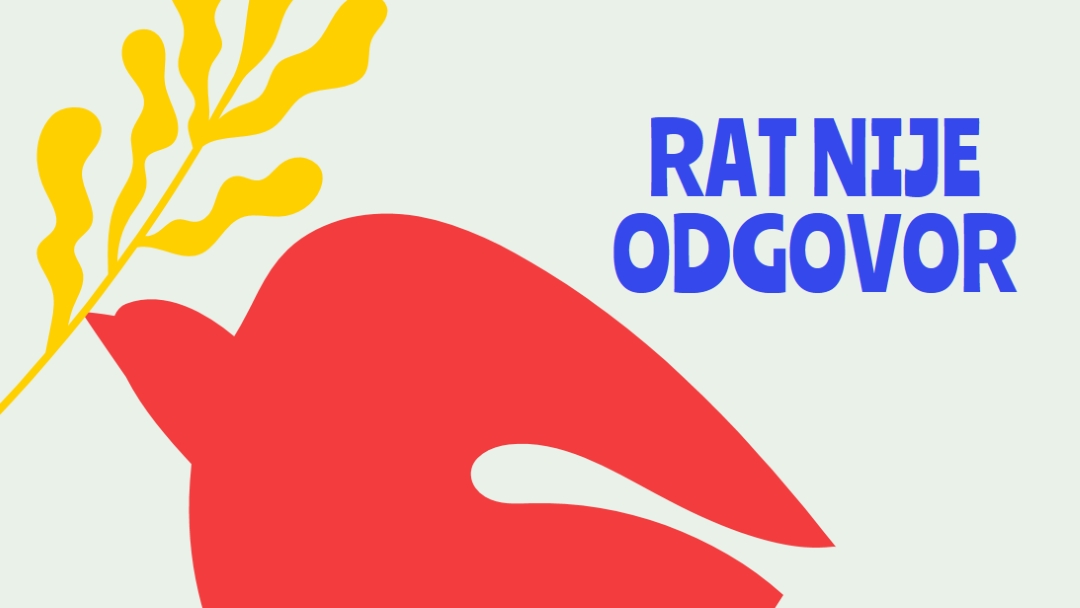 Očujte mir red vintage-retro