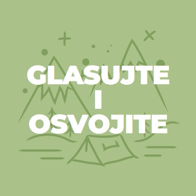 Glasajte i osvojite green whimsical-line