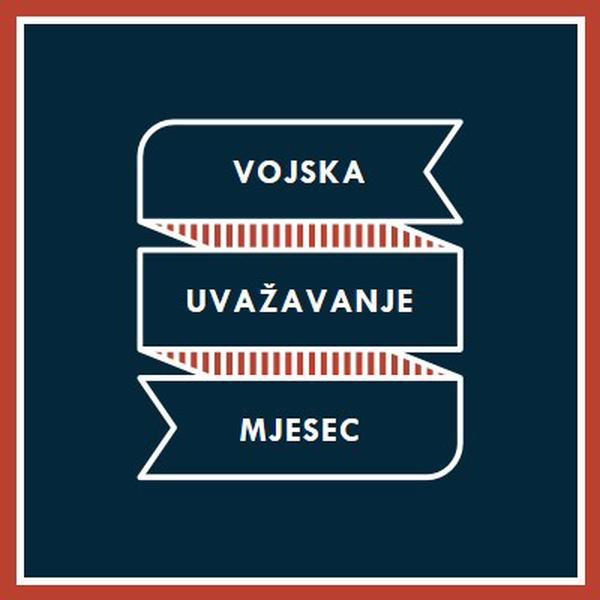 Obilježavanje vojne zahvalnosti mjesec blue modern-simple