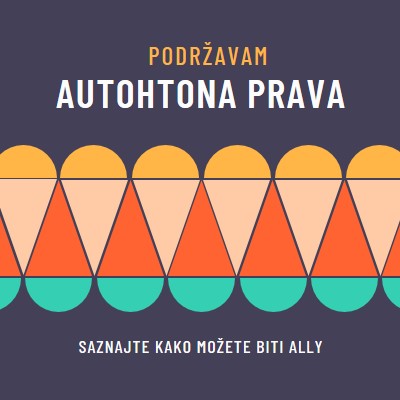 Podrška za autohtona prava blue modern-color-block