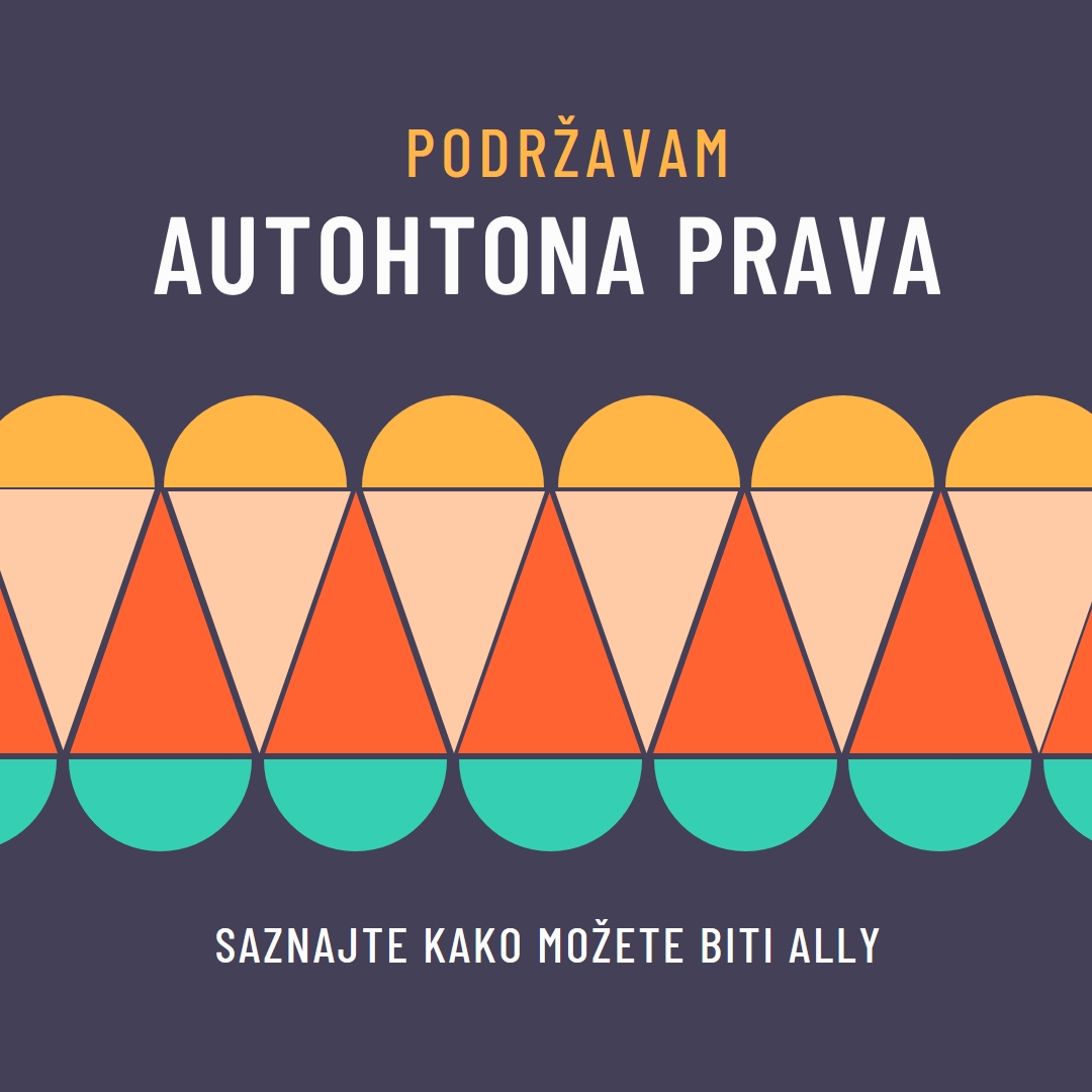 Podrška za autohtona prava blue modern-color-block