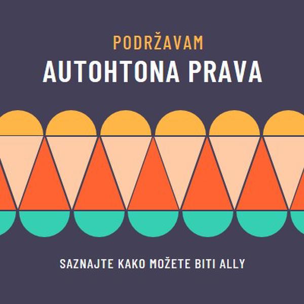 Podrška za autohtona prava blue modern-color-block