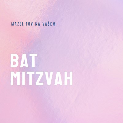 Slavimo vaše bat mitzvah pink modern-simple