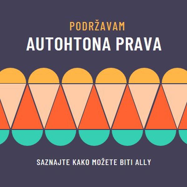 Podrška za autohtona prava blue modern-color-block