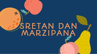 Sretan dan marzipana blue whimsical-line