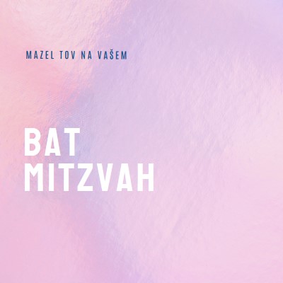 Slavimo vaše bat mitzvah pink modern-simple