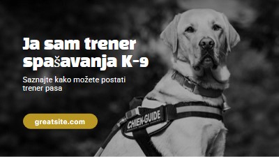 Ja sam trener pas spašavanja black modern-simple